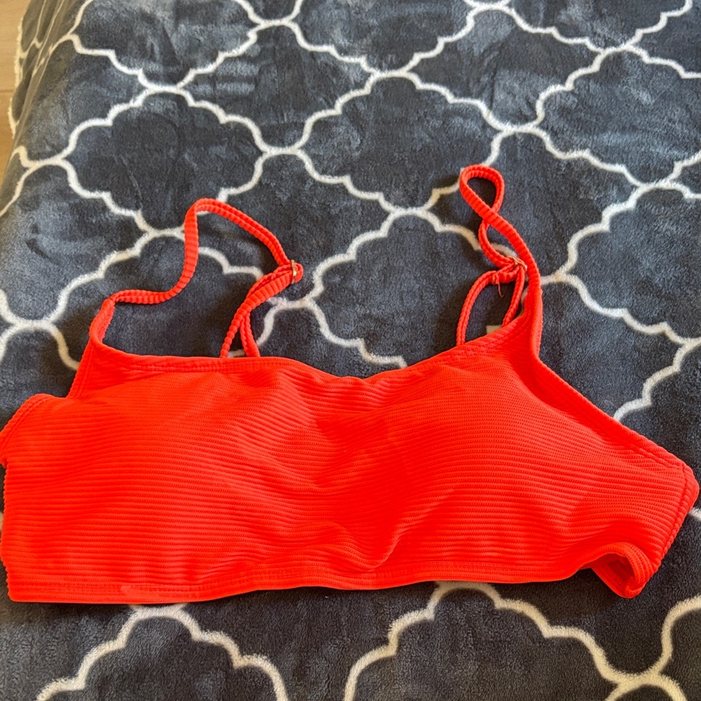 Vibrant Red Bikini Top